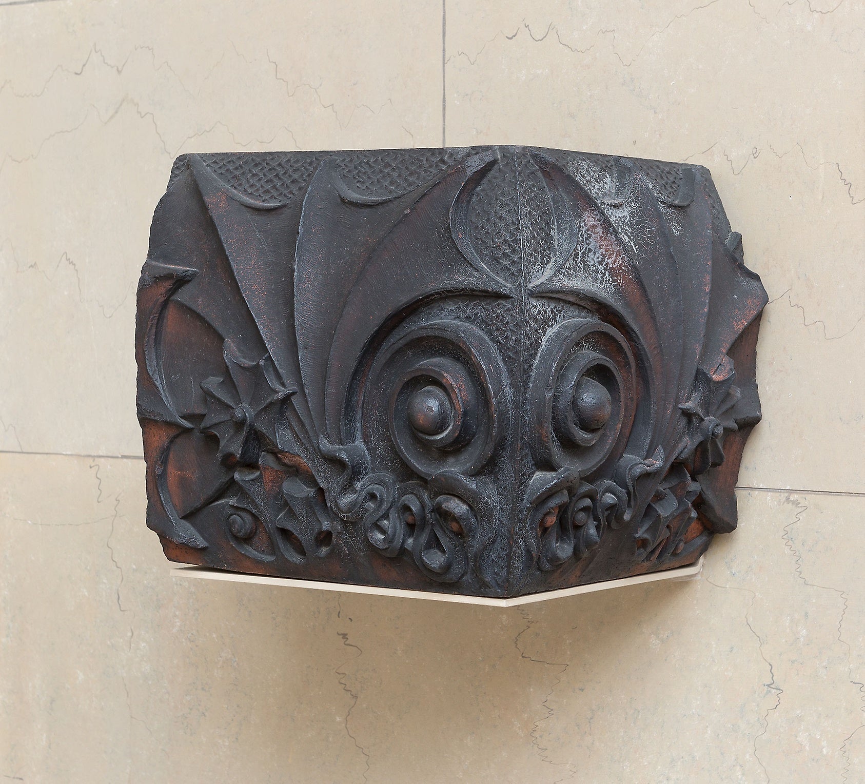 Benjamin Lindauer House, 3312 South Wabash, Chicago, Illinois: Corner Piece from a Chimney Stringcourse: Adler & Sullivan ,16x12"(A3) Poster