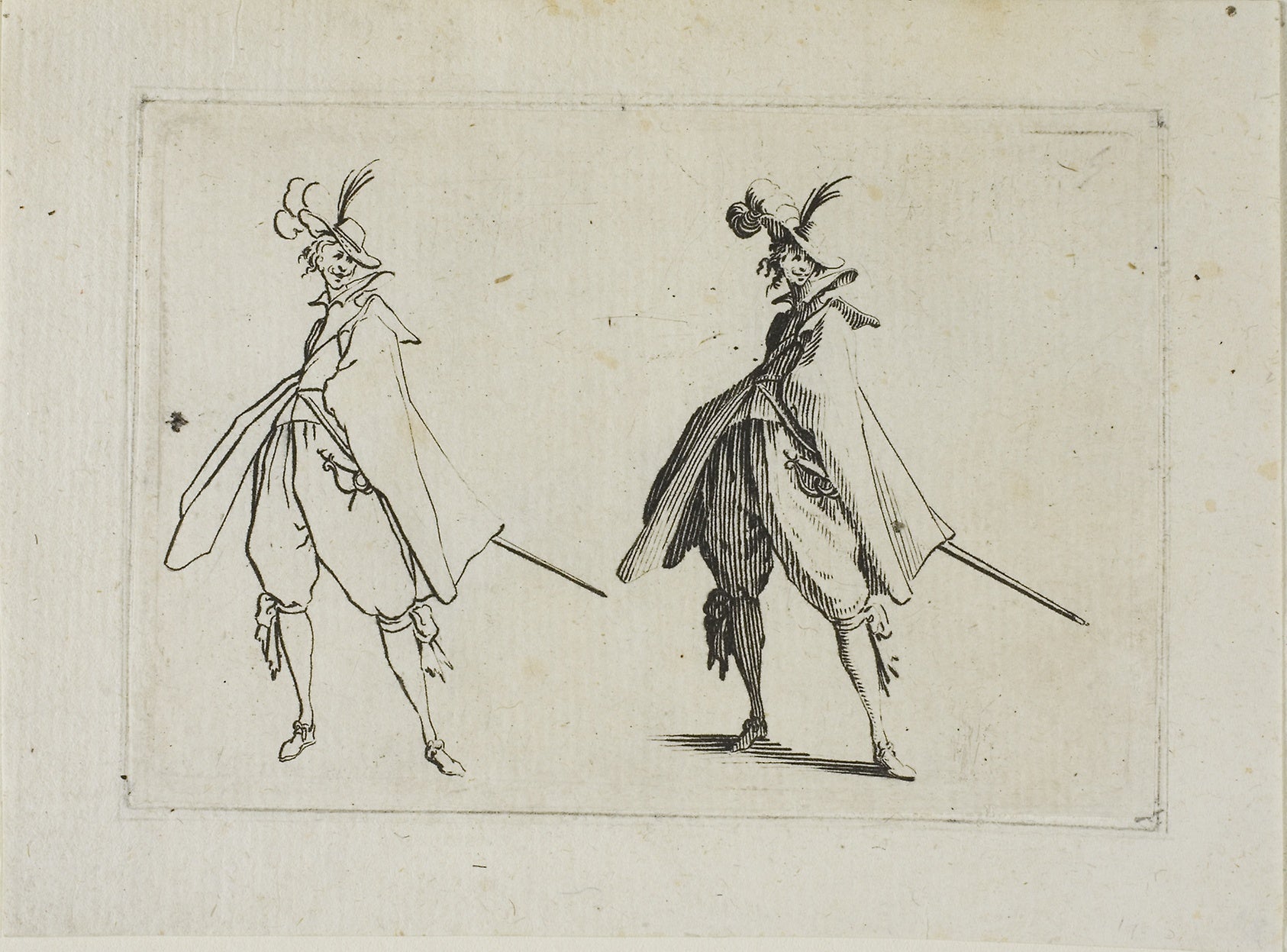 The Gentleman with a Large Coat, Seen from the Front, from The Caprices: Jacques Callot,16x12"(A3) Poster