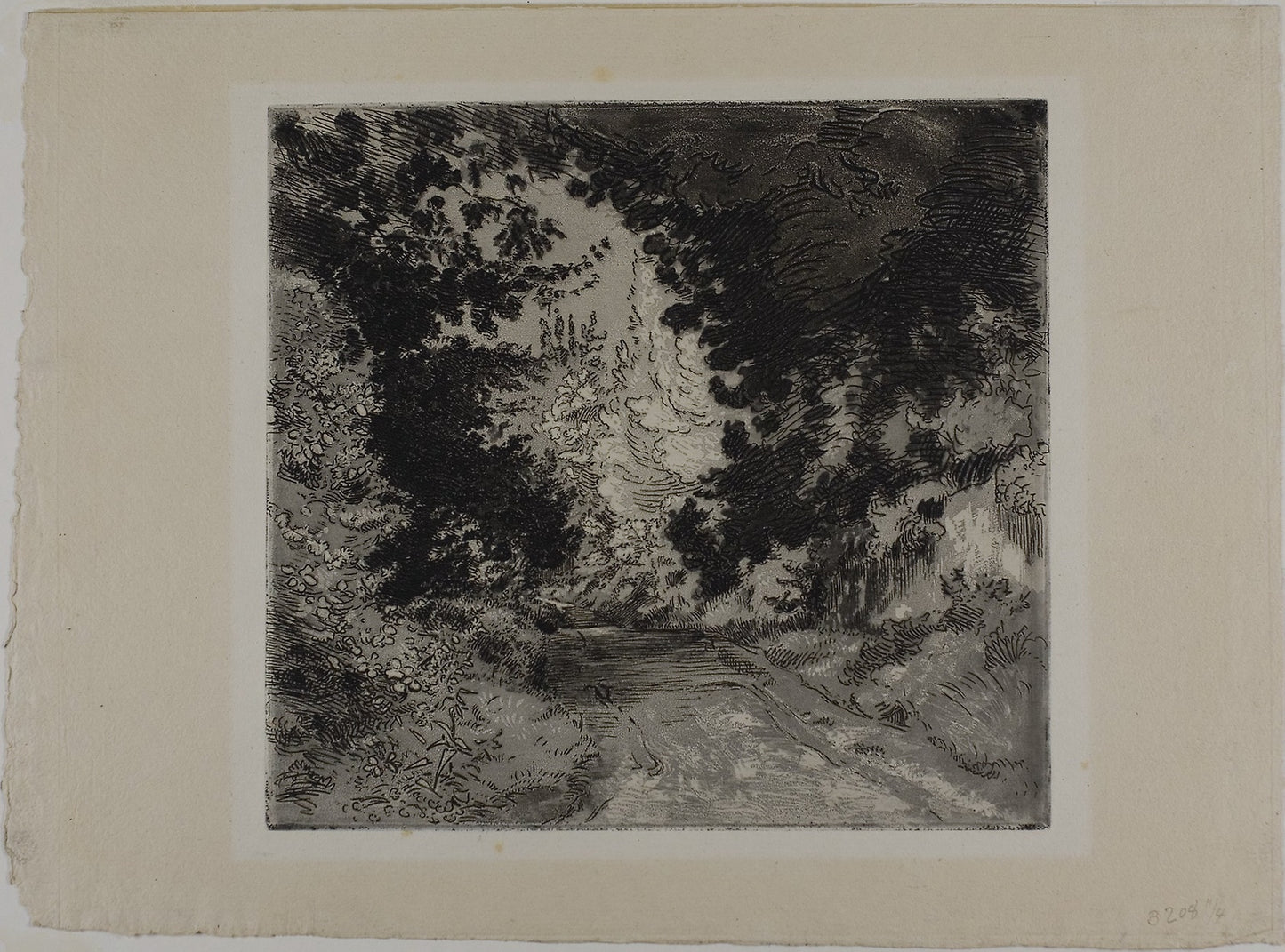Le Chemin de Coutures, à Sèvres -  Felix Bracquemond,  Poster Print Wall Art