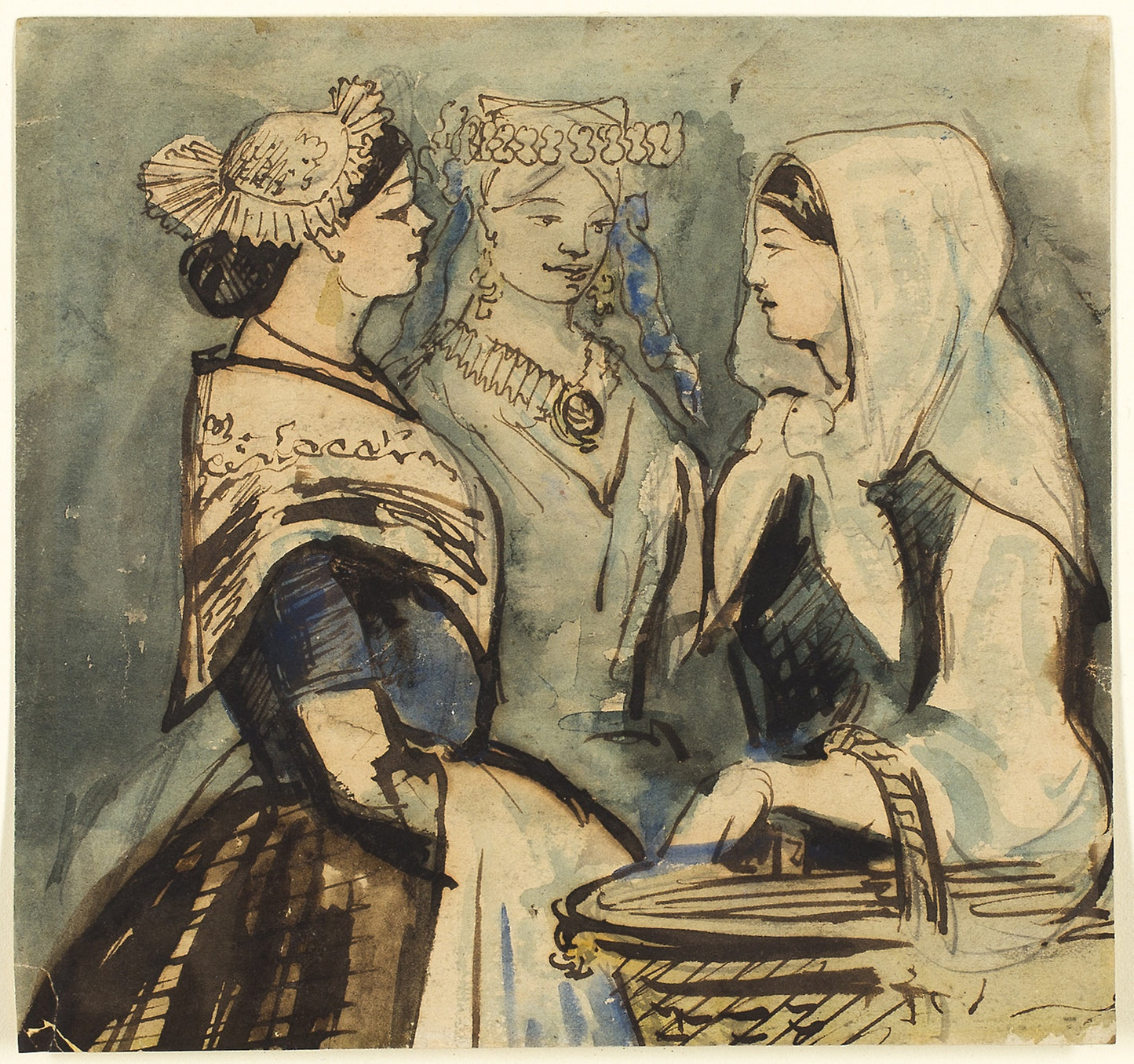 Three Servant Women -  Constantin Guys,  Poster Print Wall Art