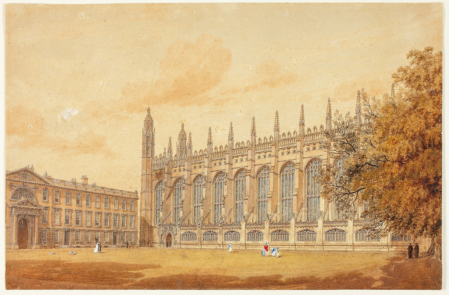 South Side of King's College Chapel, Cambridge -  Frederick MacKenzie,  Poster Print Wall Art