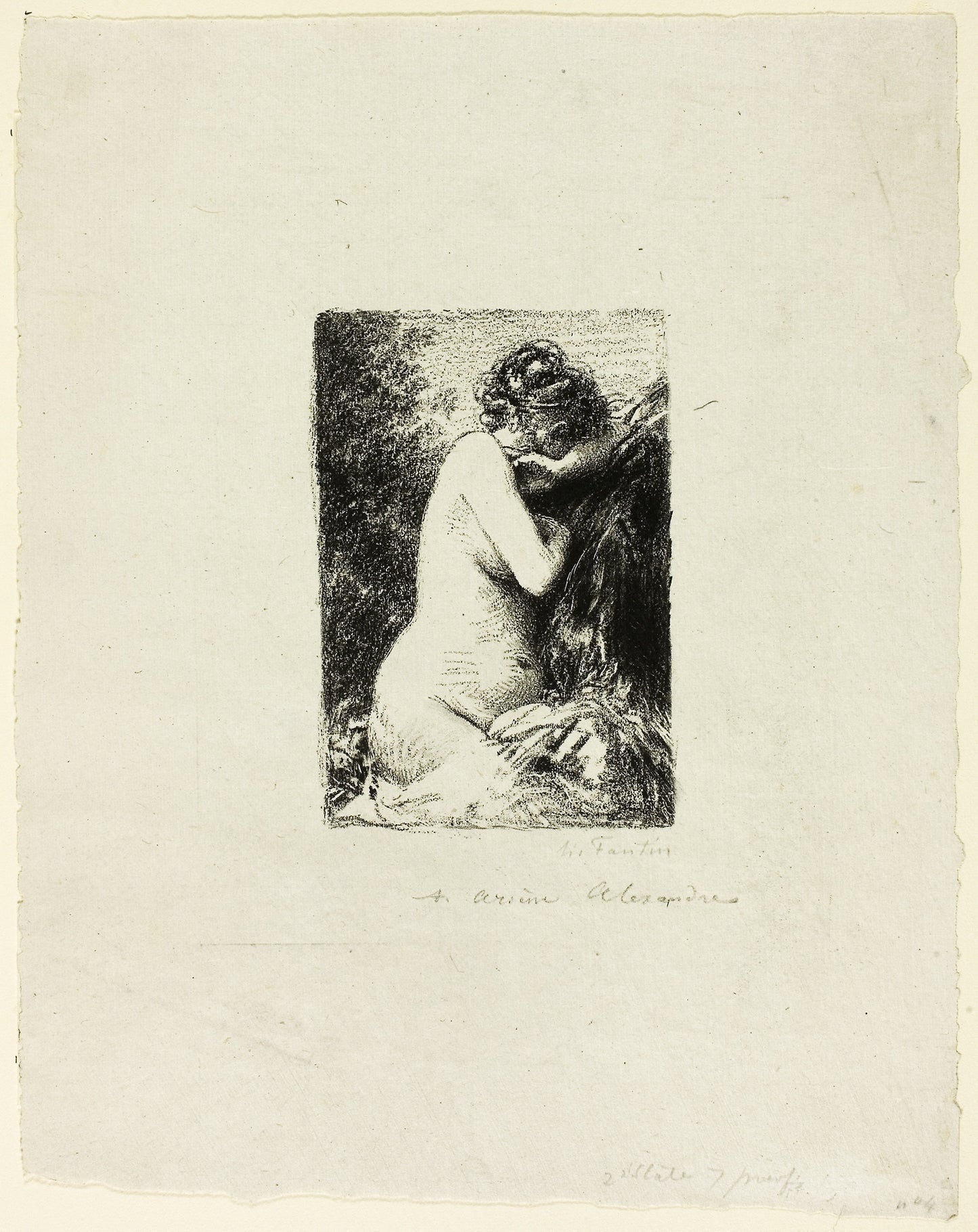 Crying Woman -  Study of a Seated Woman in Right Profile -  Henri Fantin-Latour,  Poster Print Wall Art