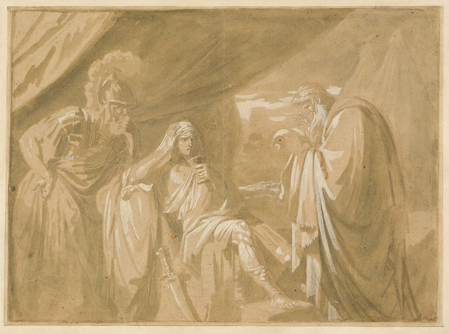 Alexander's Confidence with his Physician Philip -  Benjamin West,  Poster Print Wall Art
