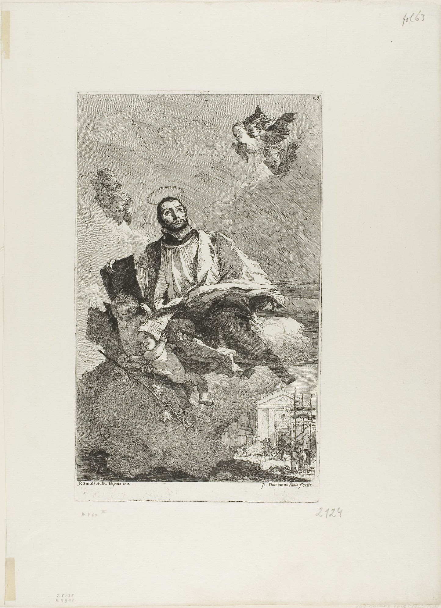 St. Gaetano of Thiene -  Giovanni Domenico Tiepolo (Italian, 1727-1804),  Poster Print Wall Art