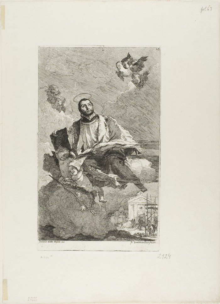 St. Gaetano of Thiene: Giovanni Domenico Tiepolo (Italian, 1727-1804),16x12