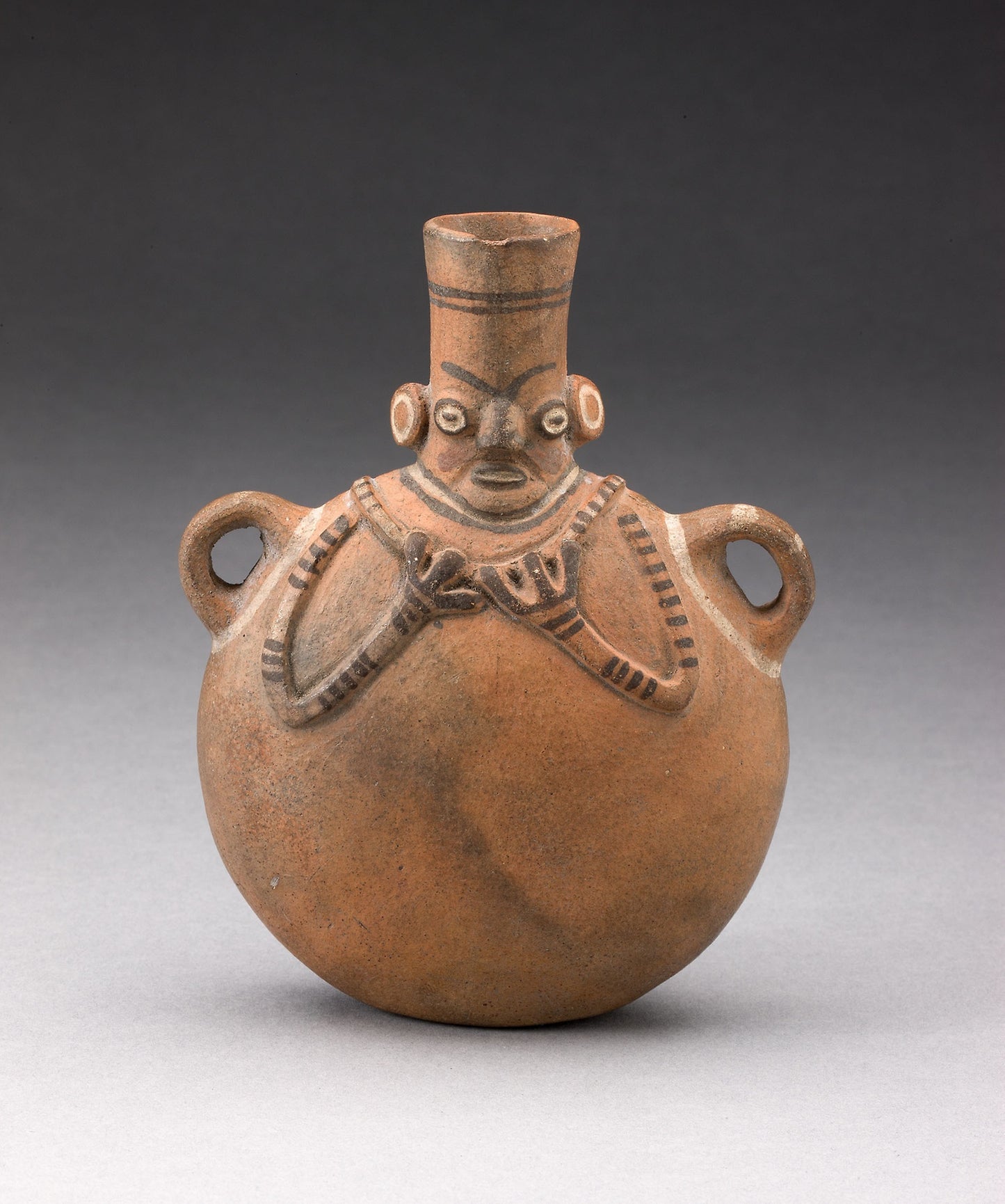 Handled Flask Depicting Abstract Figure -  Nievería or Pachacamac,  Poster Print Wall Art