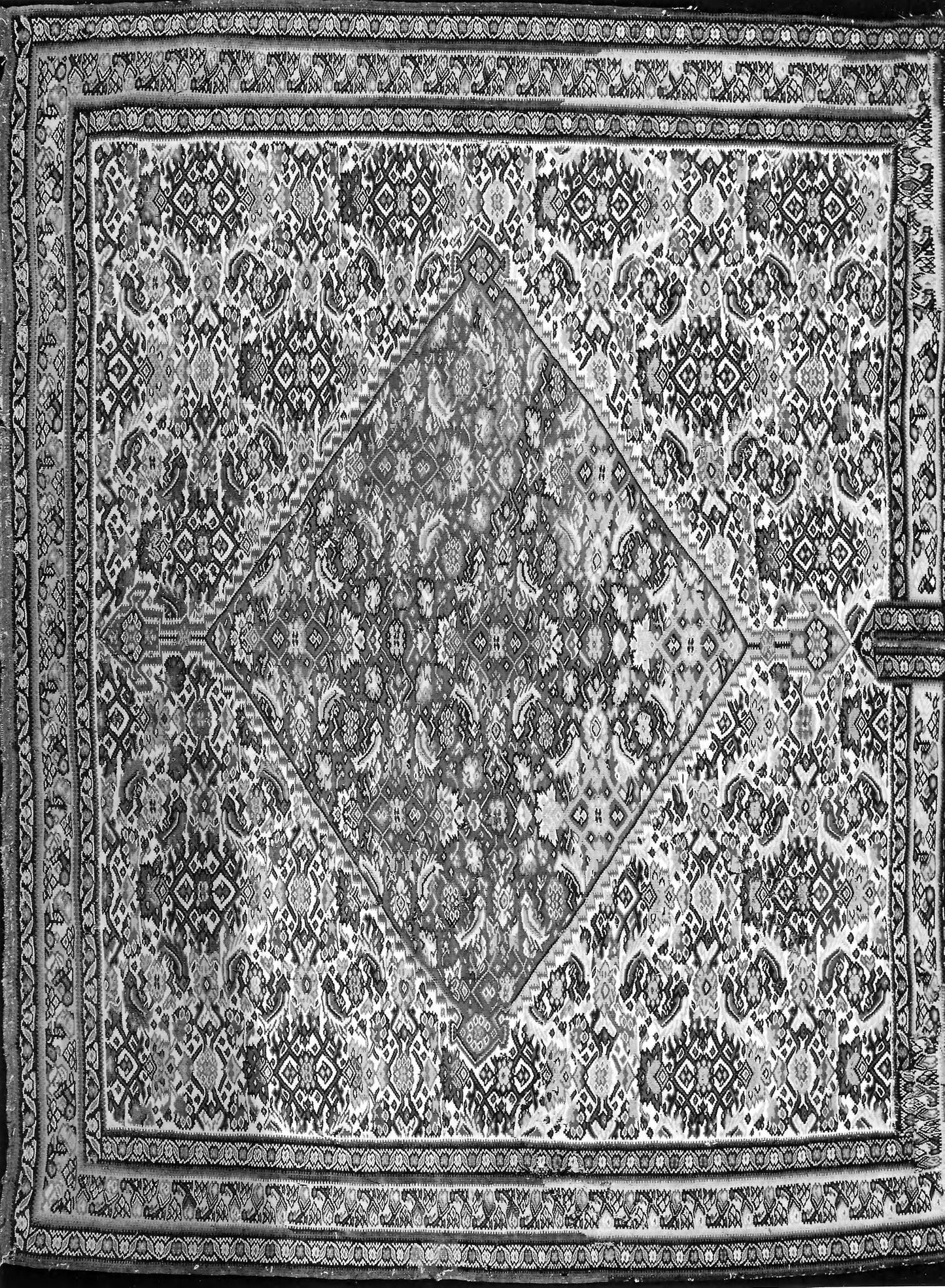 Blanket (Altered from a Saddle Blanet) -  Iran, Kurdistan,  Poster Print Wall Art