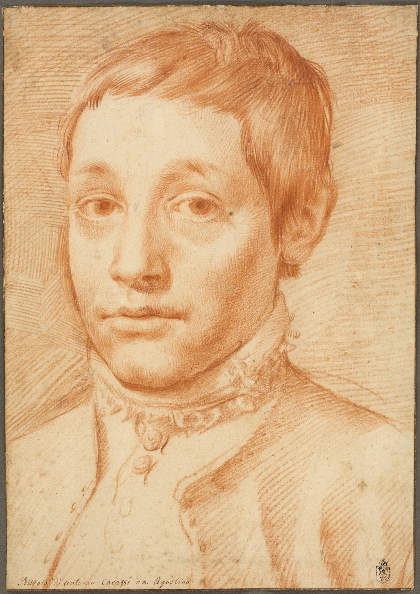 Portrait of His Son, Antonio Carracci -  Agostino Carracci,  Poster Print Wall Art