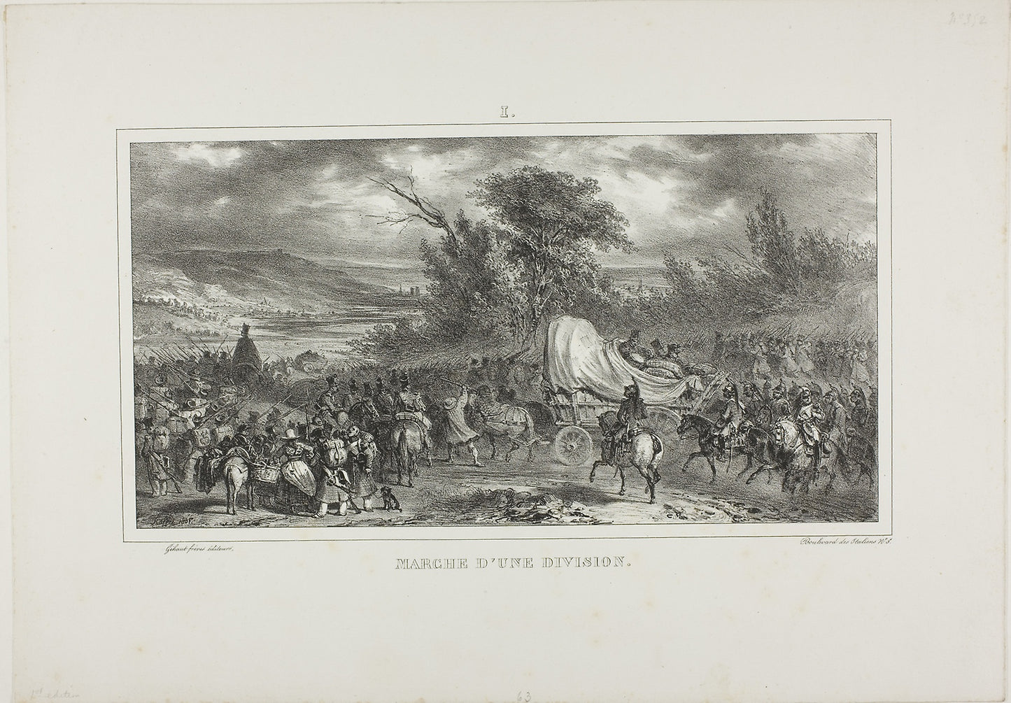 Division March -  Denis Auguste Marie Raffet (French, 1804-1860),  Poster Print Wall Art