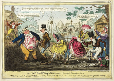 A Visit to Cockney Farm: George Cruikshank (English, 1792-1878),16x12"(A3) Poster