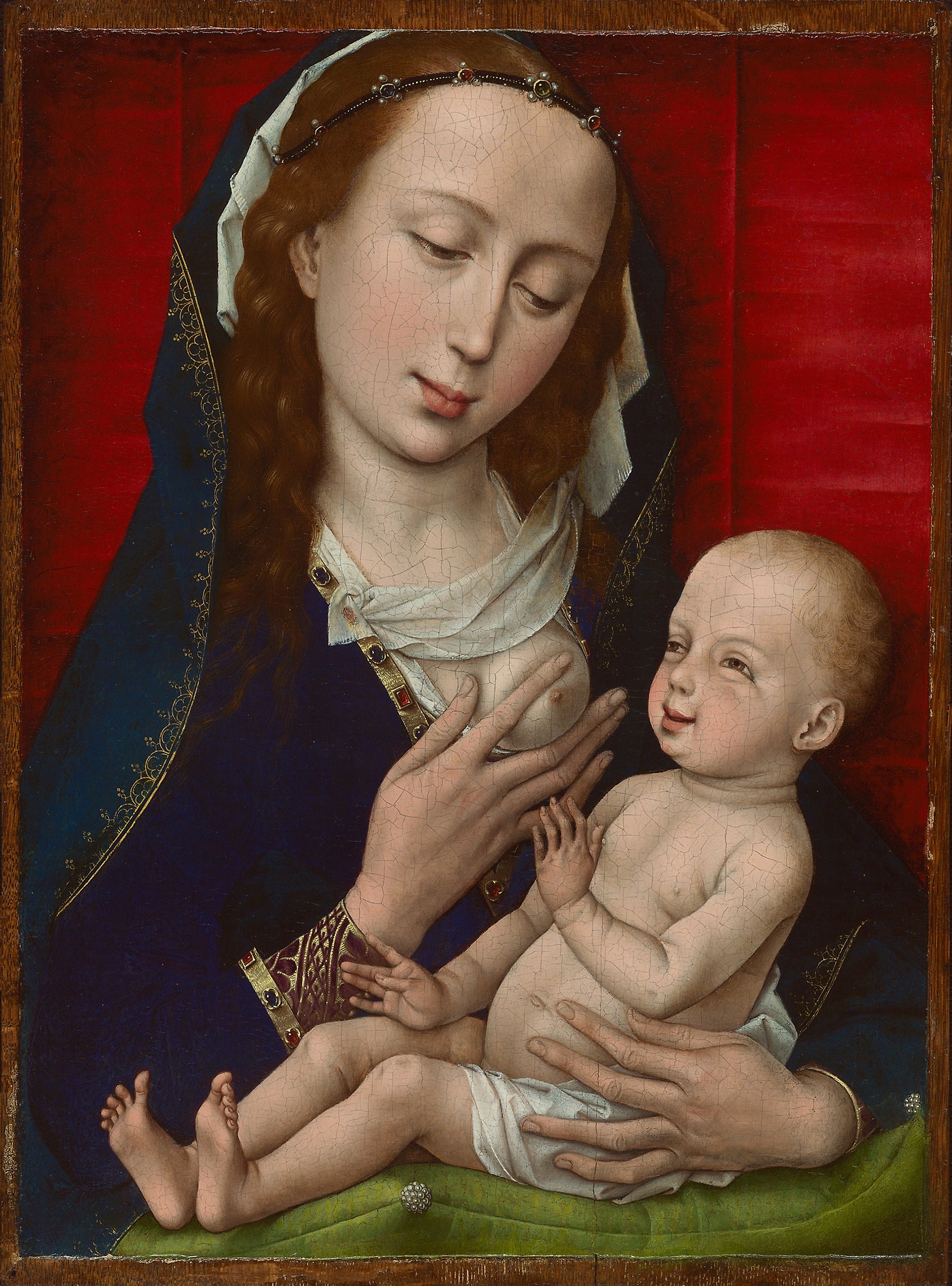 Virgin and Child: Workshop of Rogier van der Weyden,16x12"(A3) Poster