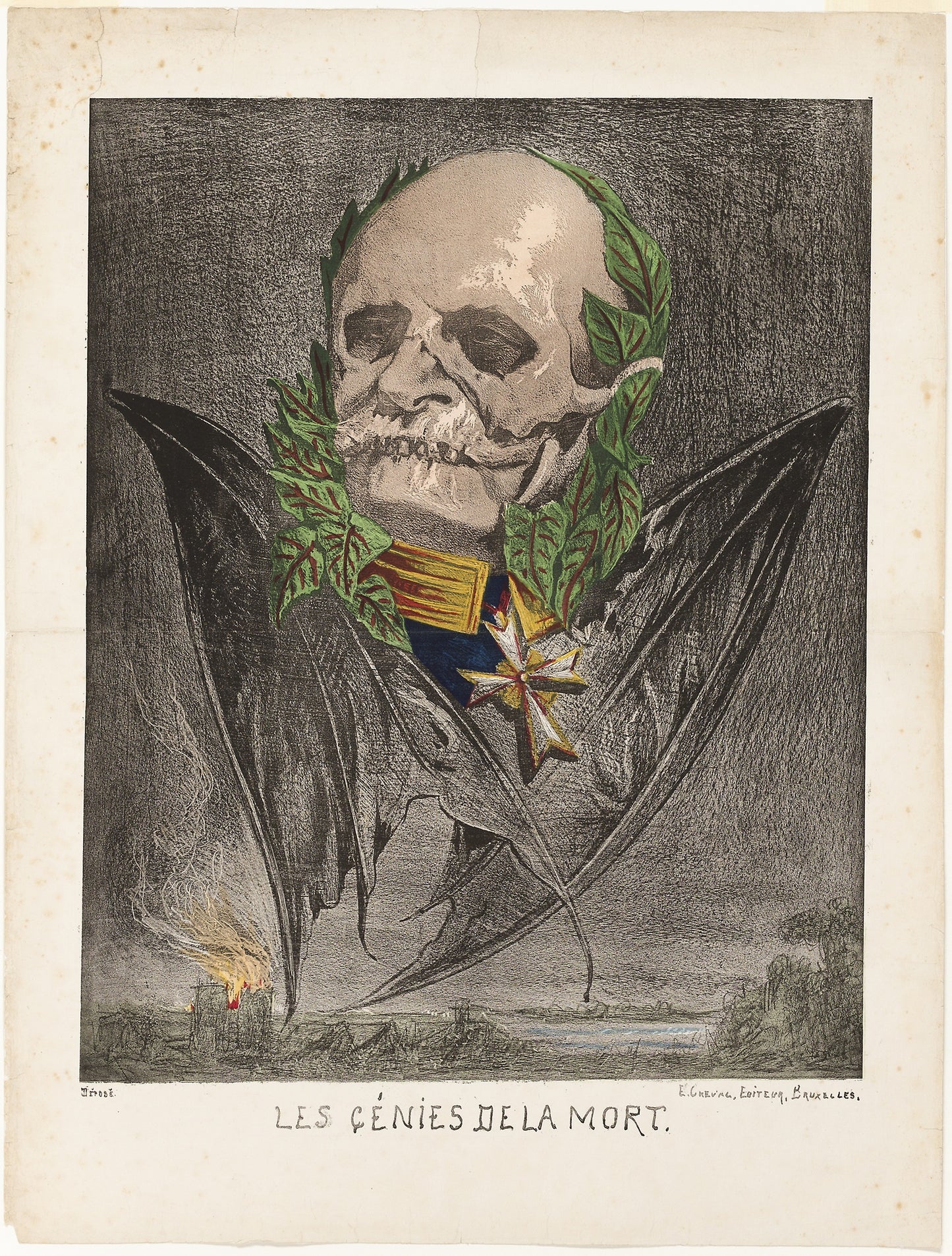Wilhelm I, King of Prussia, from Les Génies de la Mort -  Edmond Guilliaume,  Poster Print Wall Art