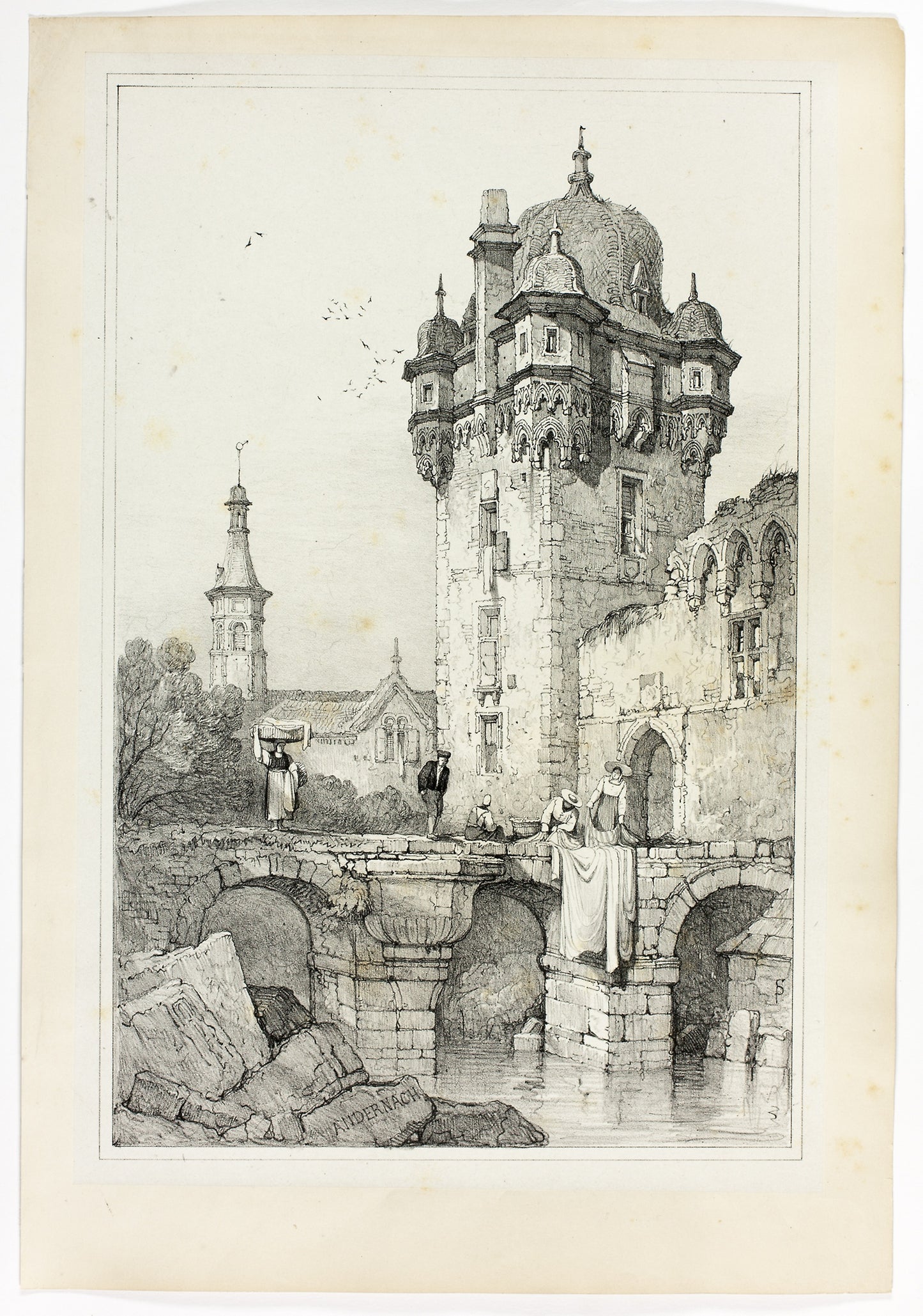 Andernach -  Samuel Prout (English, 1783-1852),  Poster Print Wall Art