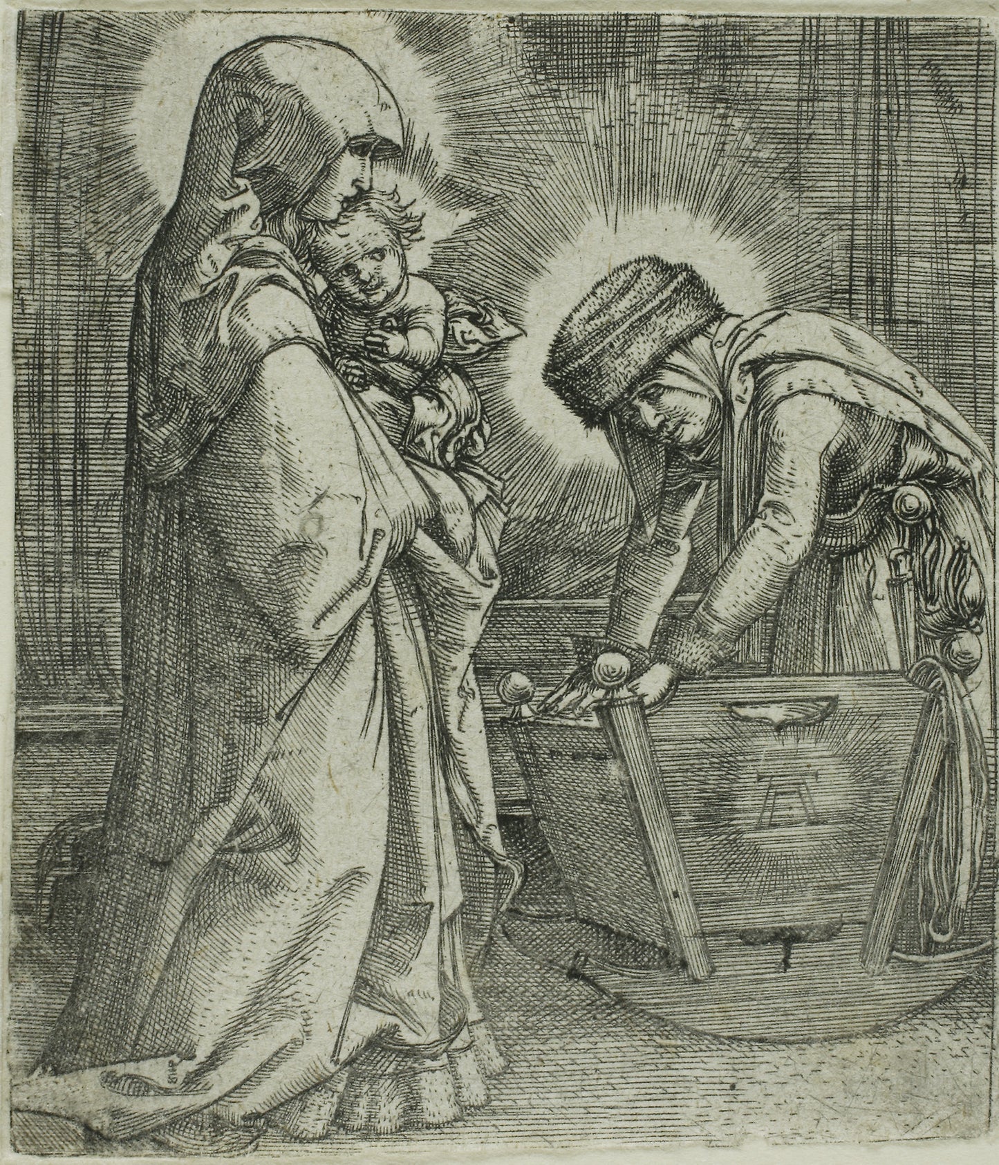The Virgin and Child with Saint Anne at the Cradle -  Albrecht Altdorfer,  Poster Print Wall Art