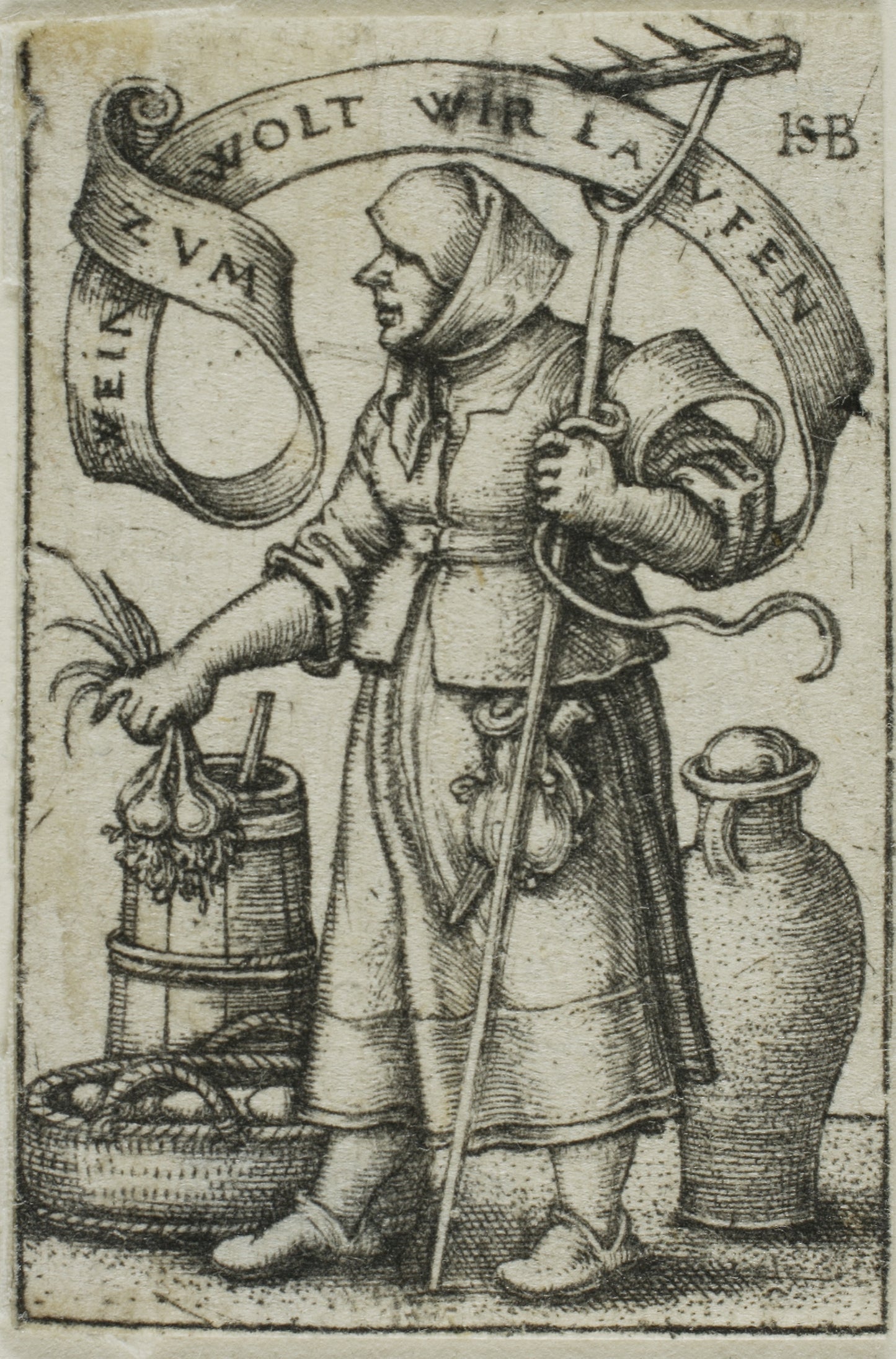 The Market-Woman -  Sebald Beham,  Poster Print Wall Art