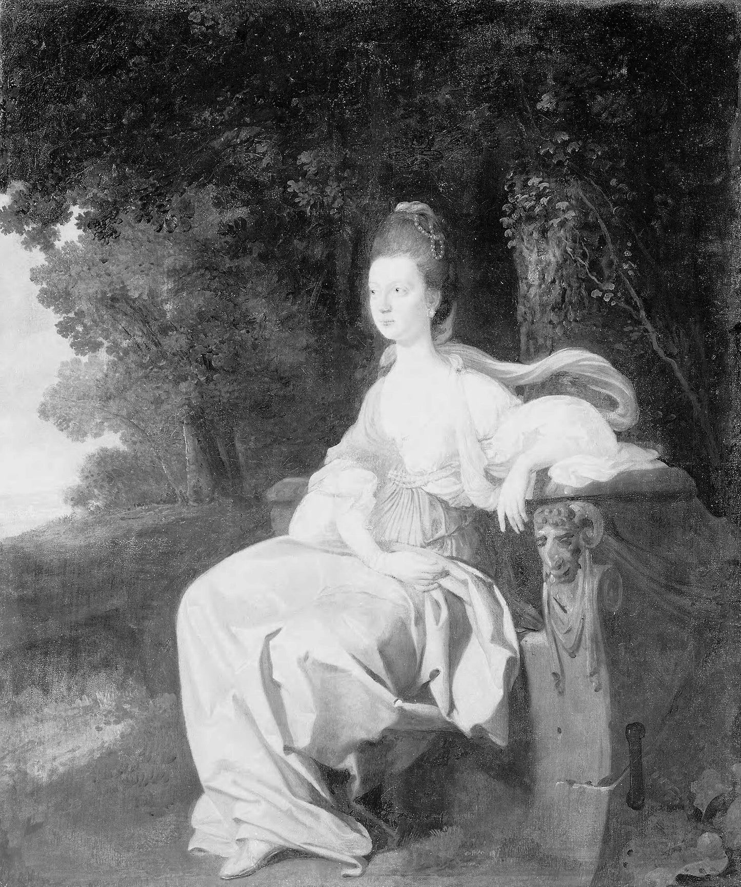 Portrait of a Lady, Possibly of the Stanley Family -  British,  Poster Print Wall Art