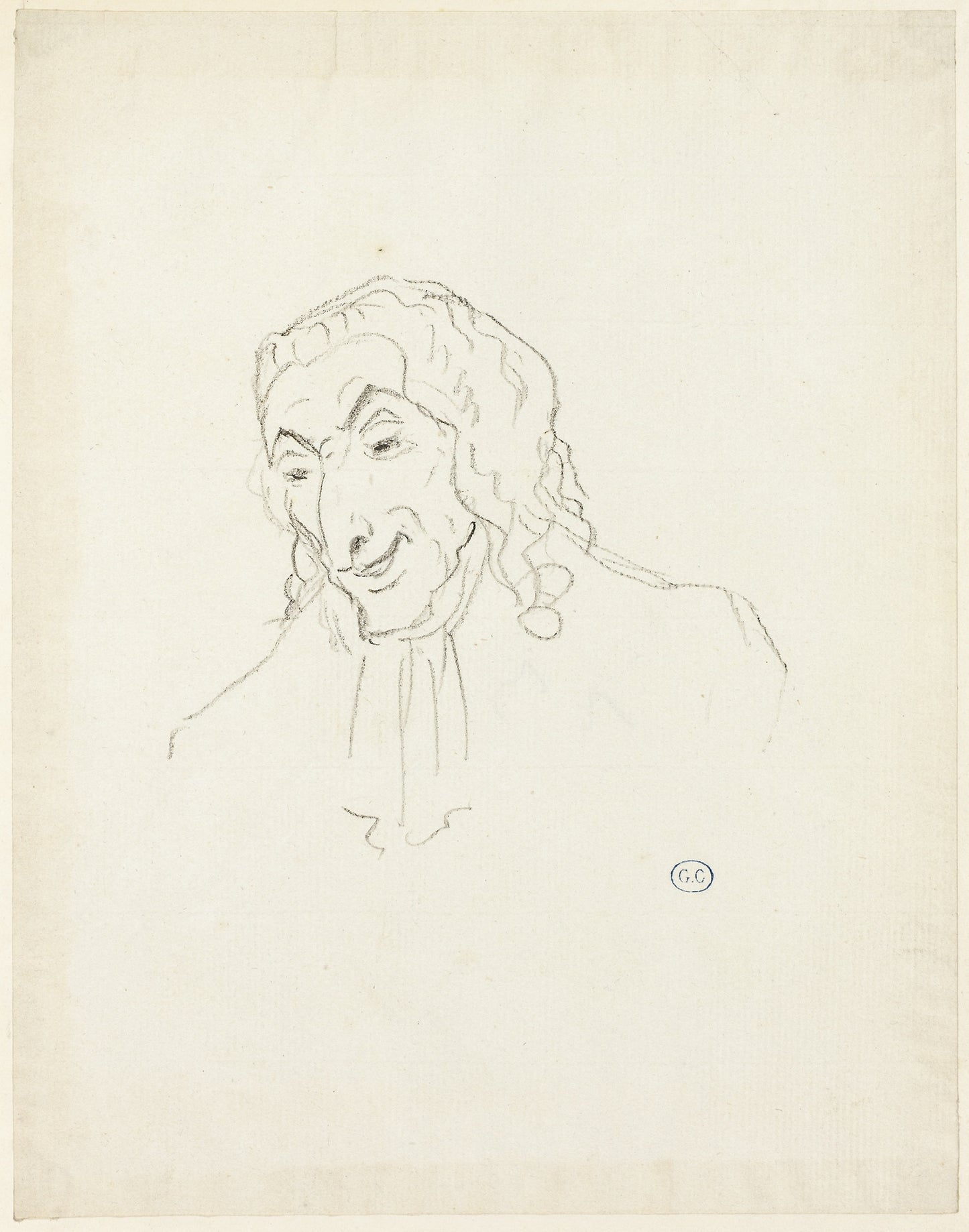 Bust of a Man with a Jabot -  Jacques Louis David,  Poster Print Wall Art