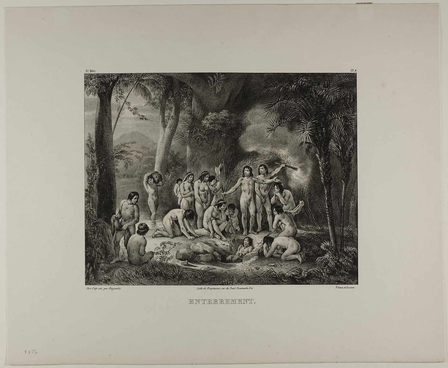 Burial -  Victor Adam (French, 1801-1866),  Poster Print Wall Art
