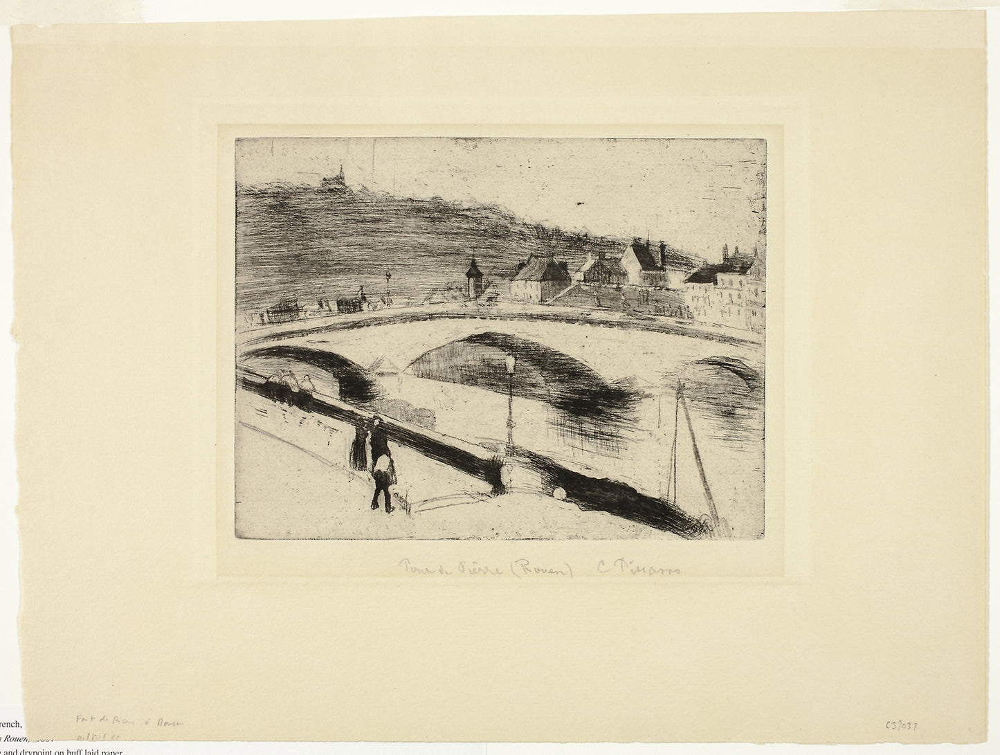 The Stone Bridge at Rouen -  Camille Pissarro,  Poster Print Wall Art