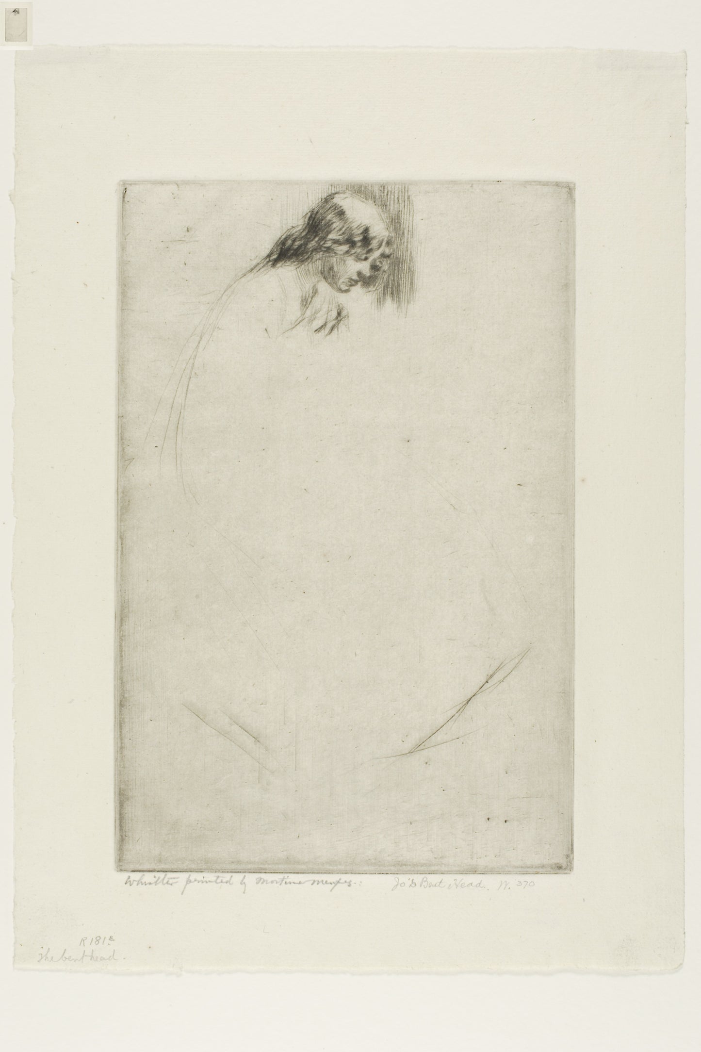Jo's Bent Head -  James McNeill Whistler,  Poster Print Wall Art