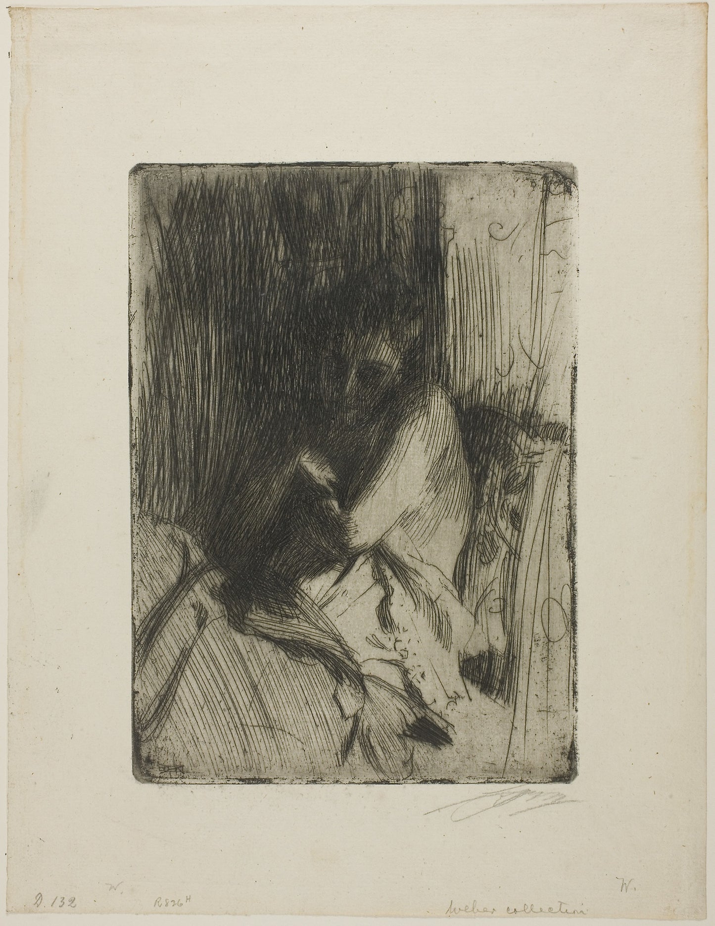 Surprised -  Anders Zorn,  Poster Print Wall Art