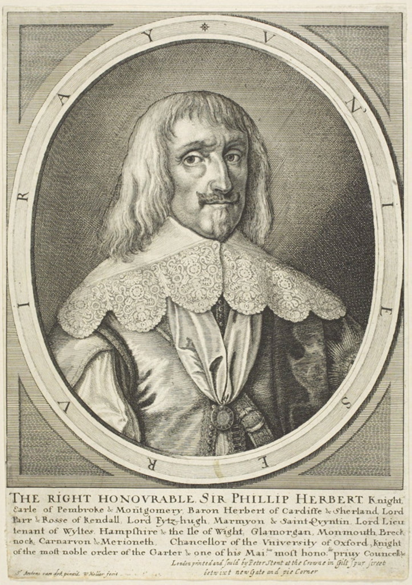 Philip Herbert, Earl of Pembroke -  Wenceslaus Hollar (Czech, 1607-1677),  Poster Print Wall Art
