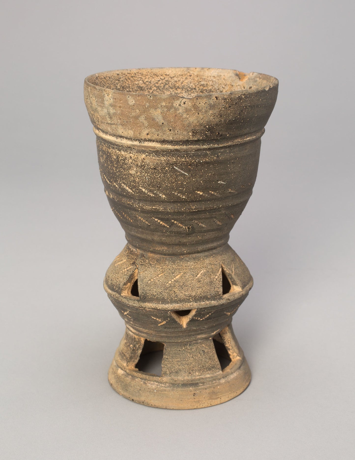Cup with Interior Rattle and Incised and Openwork Decoration -  Korea,  Poster Print Wall Art