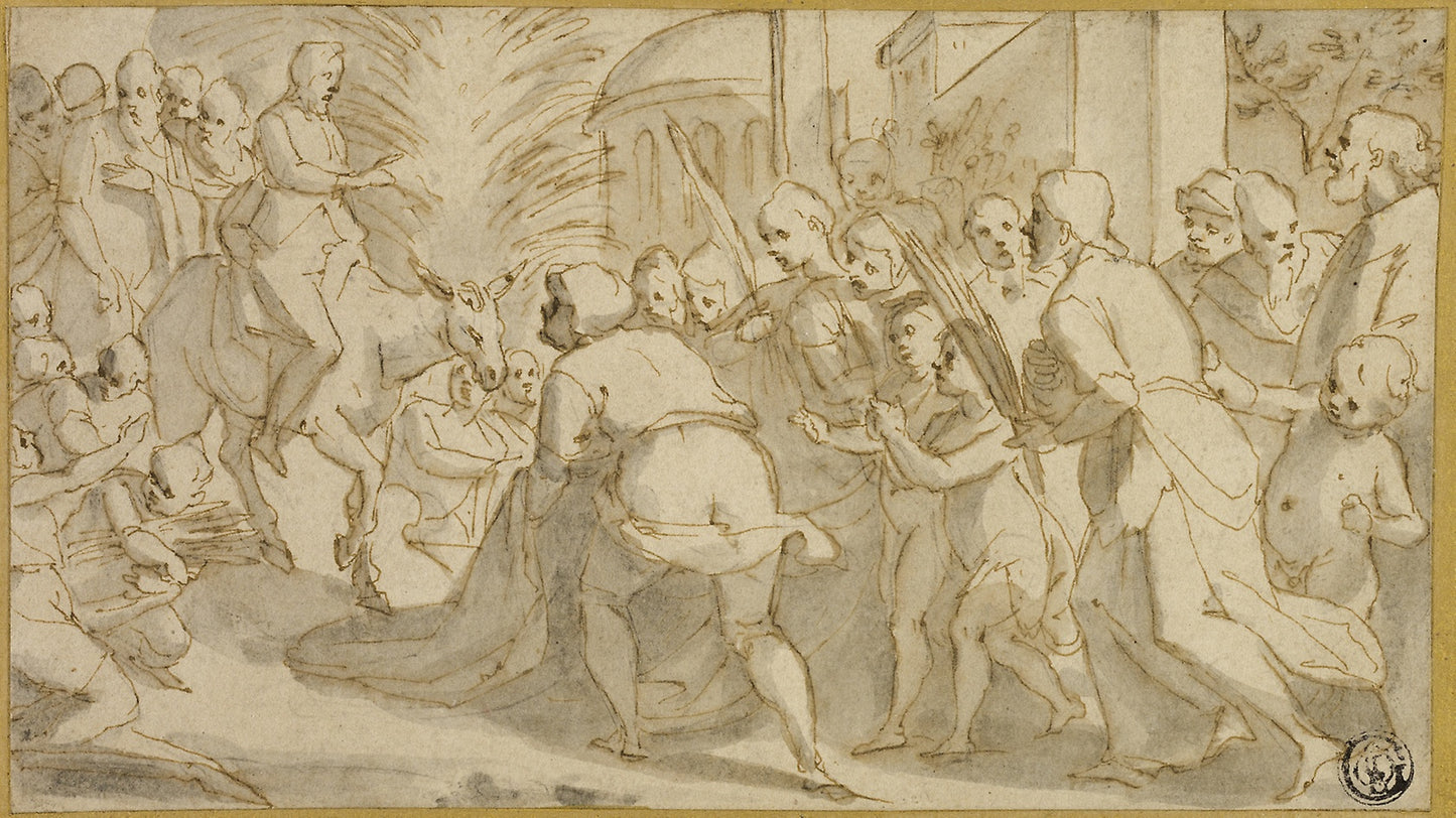 Christ Entering Jerusalem -  Andrea Boscoli,  Poster Print Wall Art