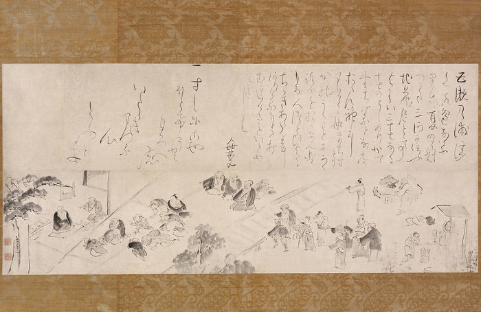 Group Pilgrimage to the Jizo Nun: Ike Taiga,16x12