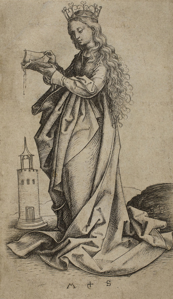 St. Barbara: Martin Schongauer,16x12