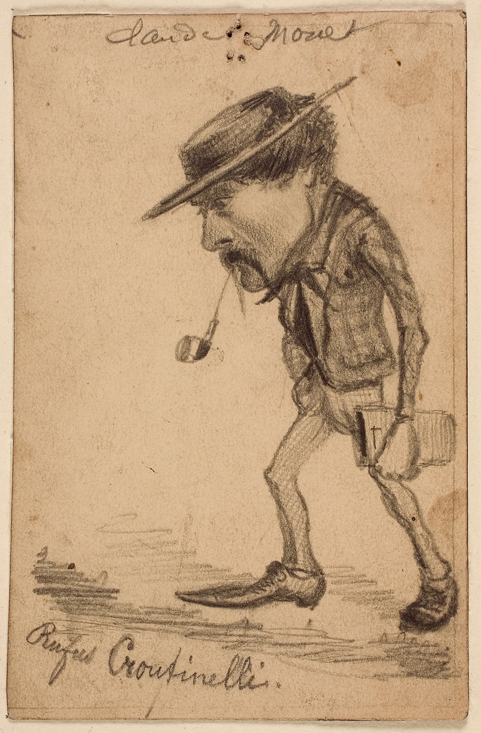 Caricature of Henri Cassinelli (“Rufus Croutinelli”): Claude Monet,16x12