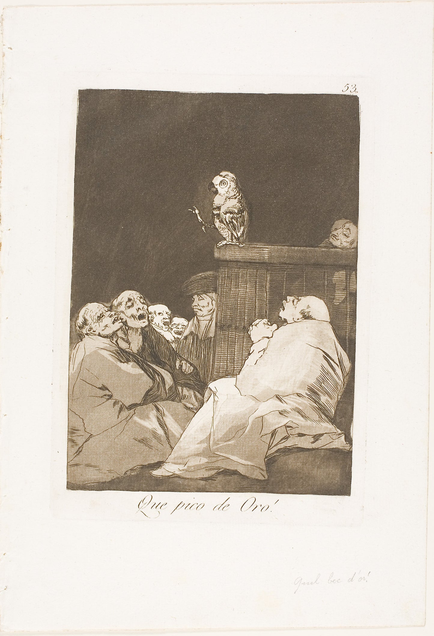 What a Golden Beak!, plate 53 from Los Caprichos -  Francisco José de Goya y Lucientes,  Poster Print Wall Art