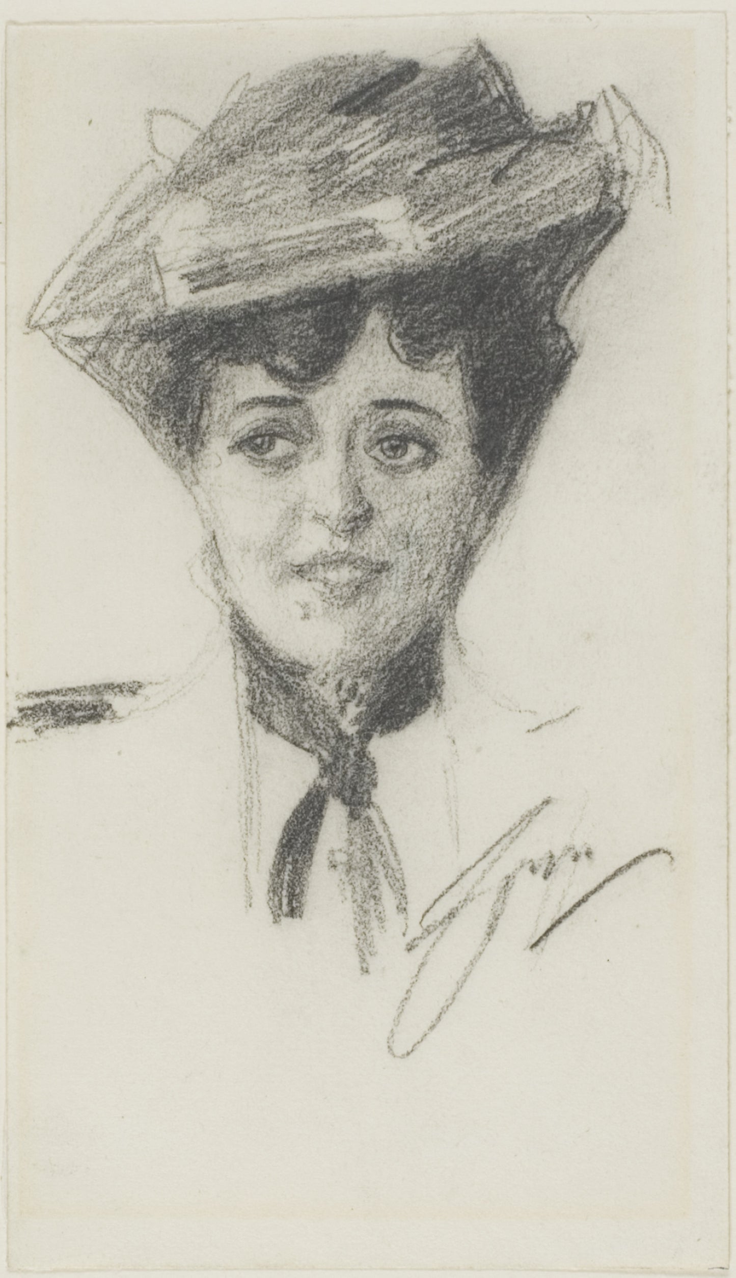 Head of a Young Woman Wearing a Hat -  Anders Zorn,  Poster Print Wall Art