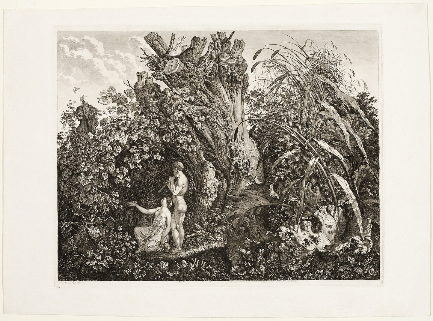 The Sacrifice of Pan -  Carl Wilhelm Kolbe, the elder,  Poster Print Wall Art