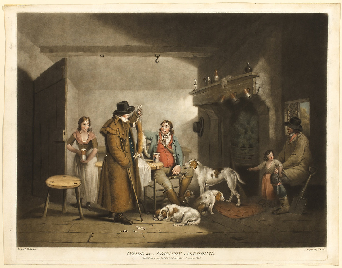 Inside of a Country Alehouse -  William Ward (English, 1766-1826),  Poster Print Wall Art