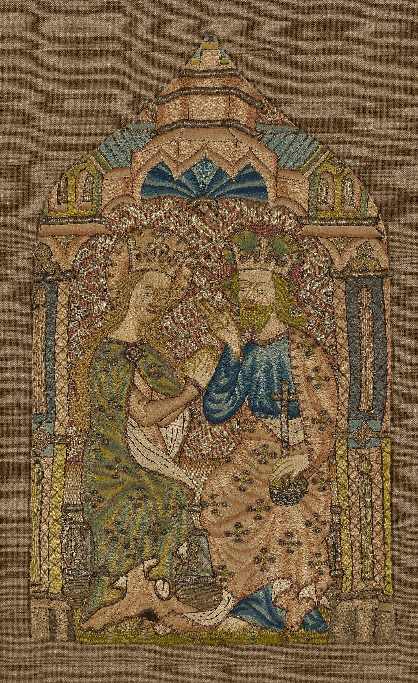Fragment (From an Orphrey Band) -  England, Opus Anglicanum,  Poster Print Wall Art
