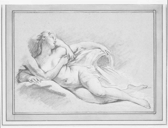 A Study for Two Nymphs: François Boucher,16x12