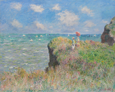 Cliff Walk at Pourville: Claude Monet,16x12"(A3) Poster