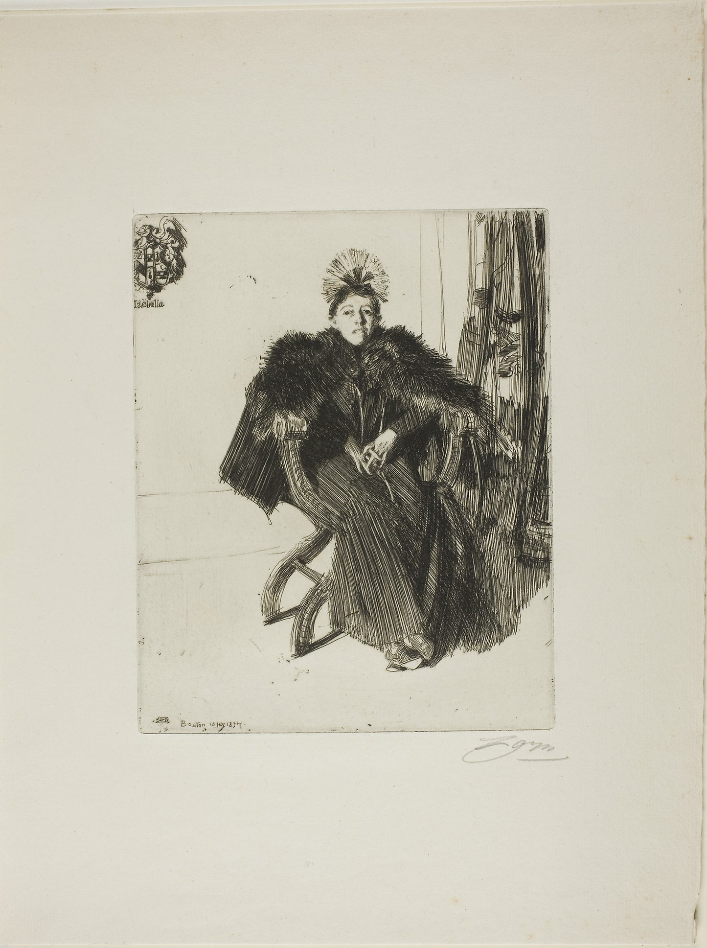Isabella Gardener -  Anders Zorn,  Poster Print Wall Art