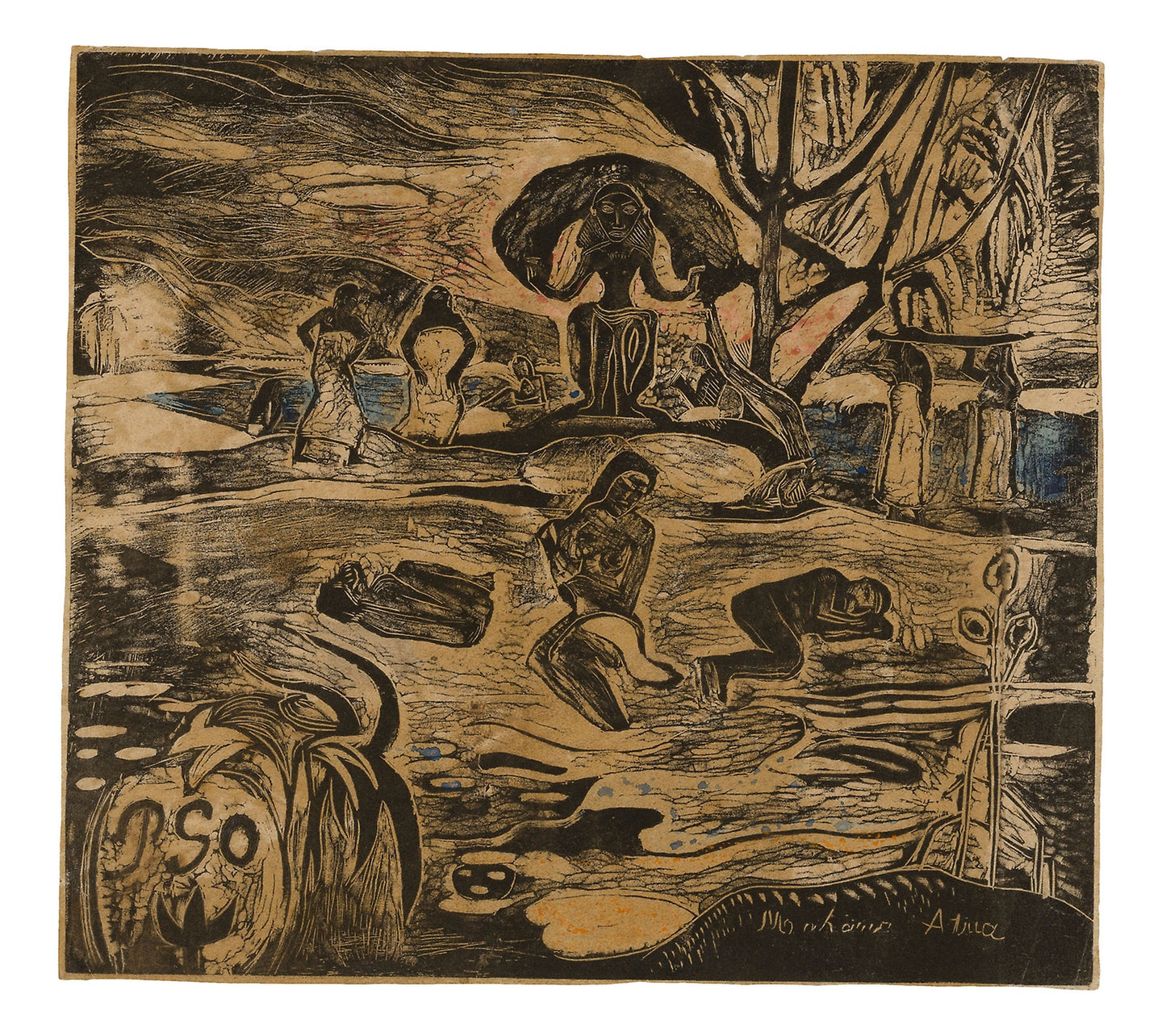 Mahana atua (Day of the God): Paul Gauguin,16x12"(A3) Poster