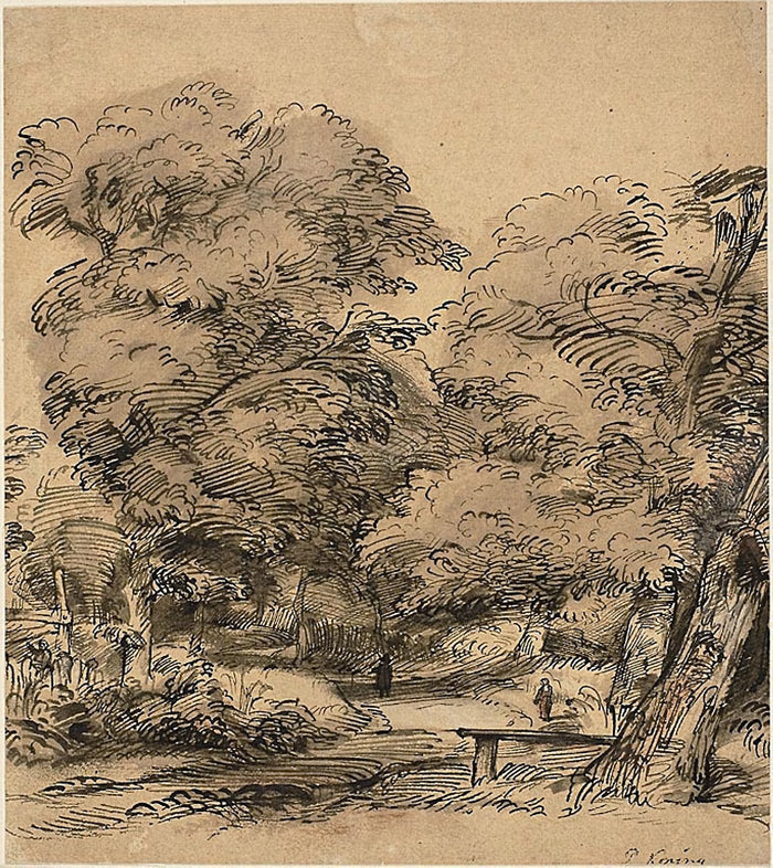A Path in the Woods: Philips de Koninck,16x12