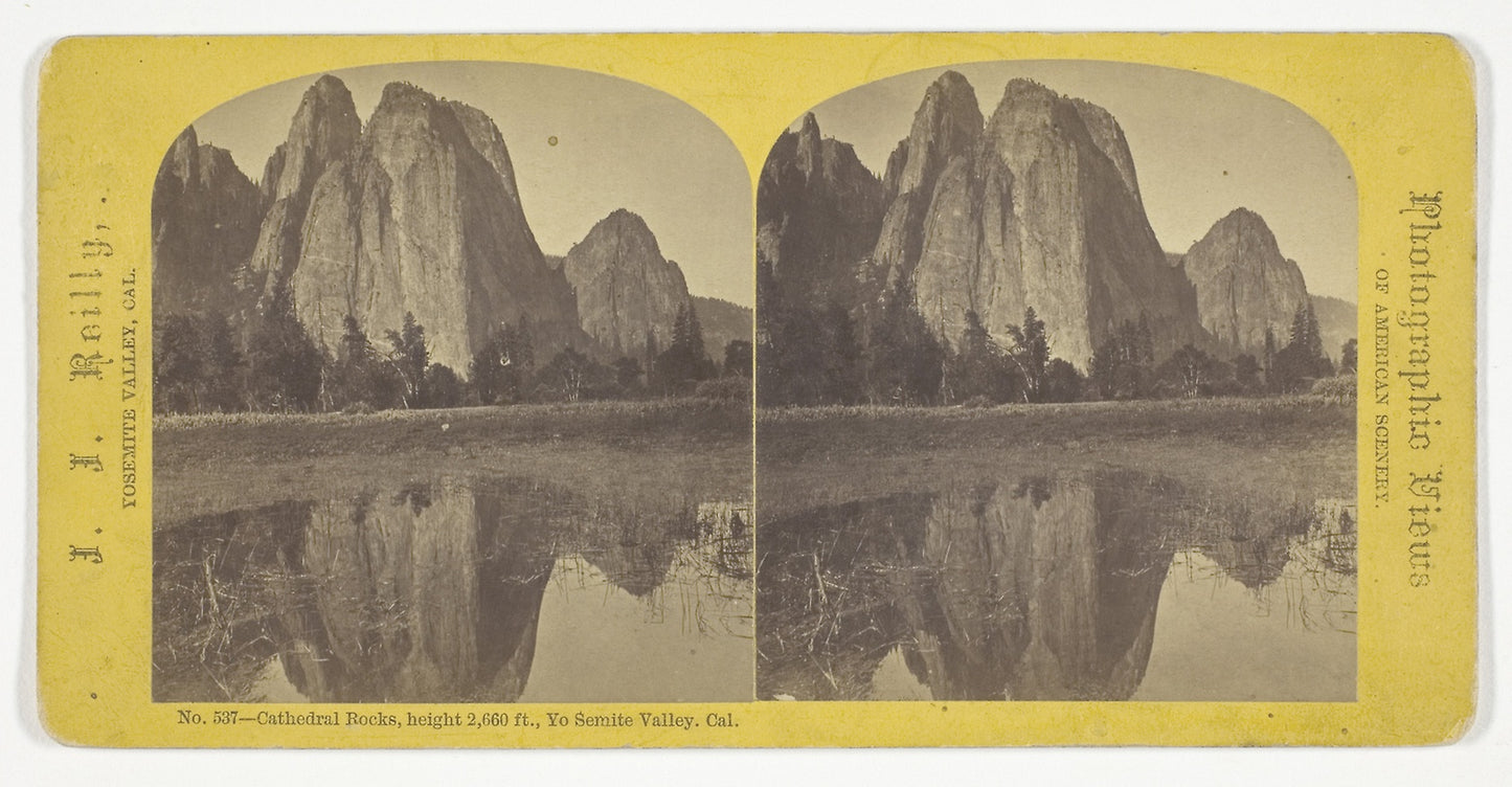 Cathedral Rocks, height 2,660 ft., Yo Semite Valley, Cal. -  John J. Reilly,  Poster Print Wall Art