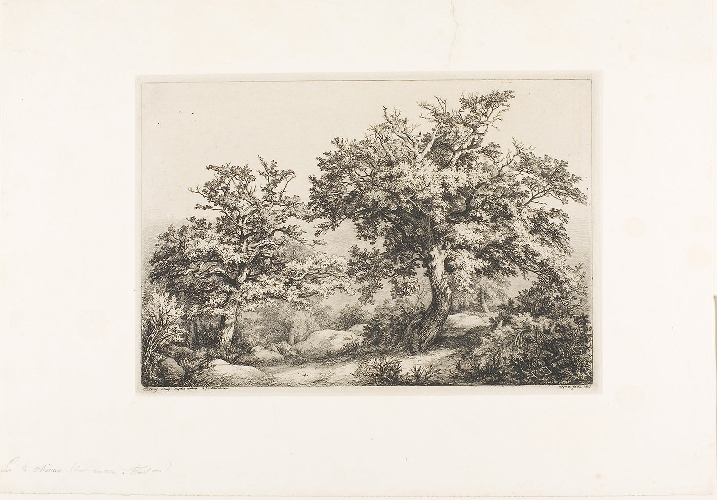 The Two Oaks, Fontainebleau -  Eugène Blery,  Poster Print Wall Art