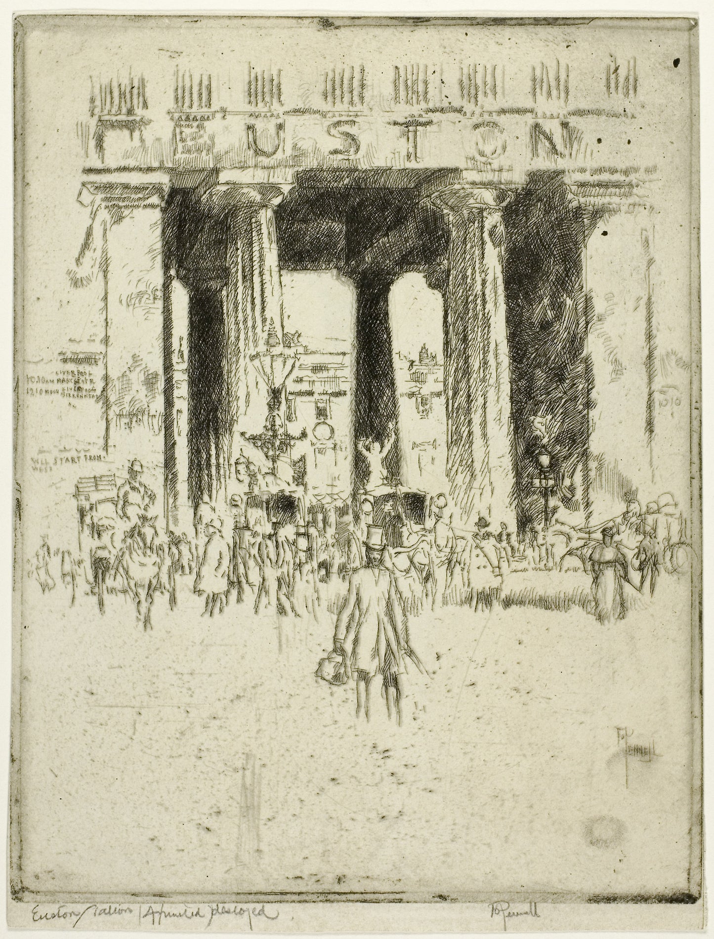 Euston -  Joseph Pennell,  Poster Print Wall Art