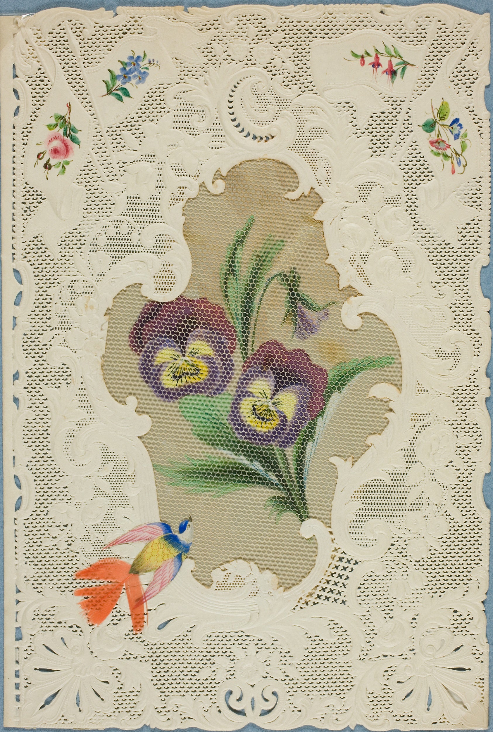 Untitled Valentine (Large Purple and Yellow Flowers): Dobbs Kidd,16x12"(A3) Poster