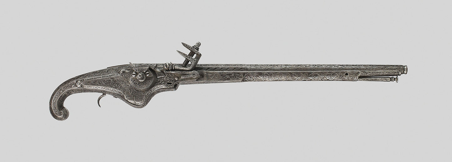 Wheellock Pistol (Pedrenyal) of King Louis XIII of France -  Spanish, Ripoll,  Poster Print Wall Art
