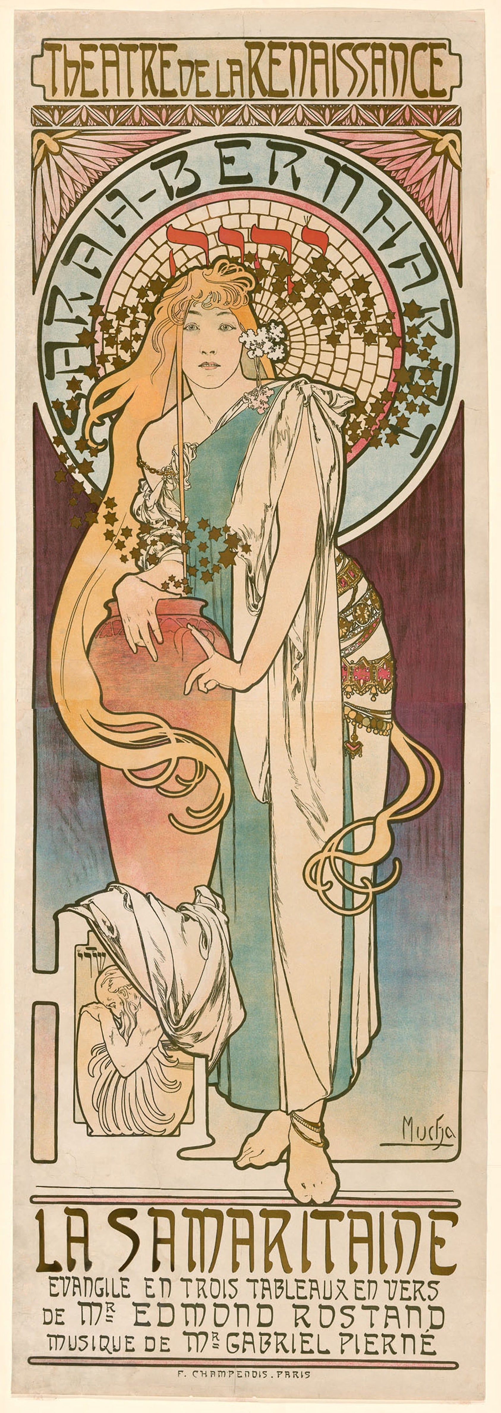 La Samaritaine: Alphonse Marie Mucha,16x12"(A3) Poster