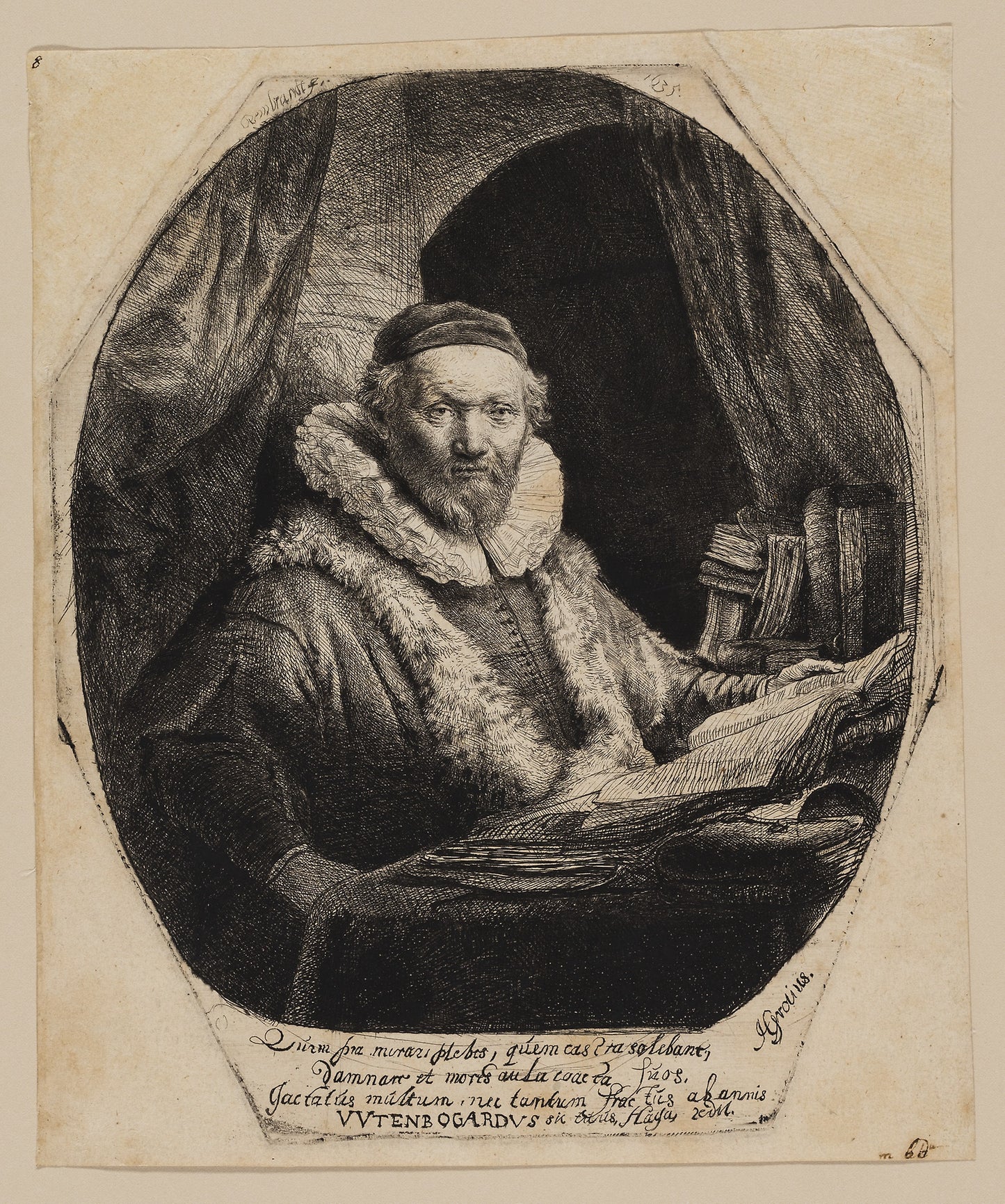 Jan Uytenbogaert, Preacher of the Remonstrants -  Rembrandt van Rijn,  Poster Print Wall Art