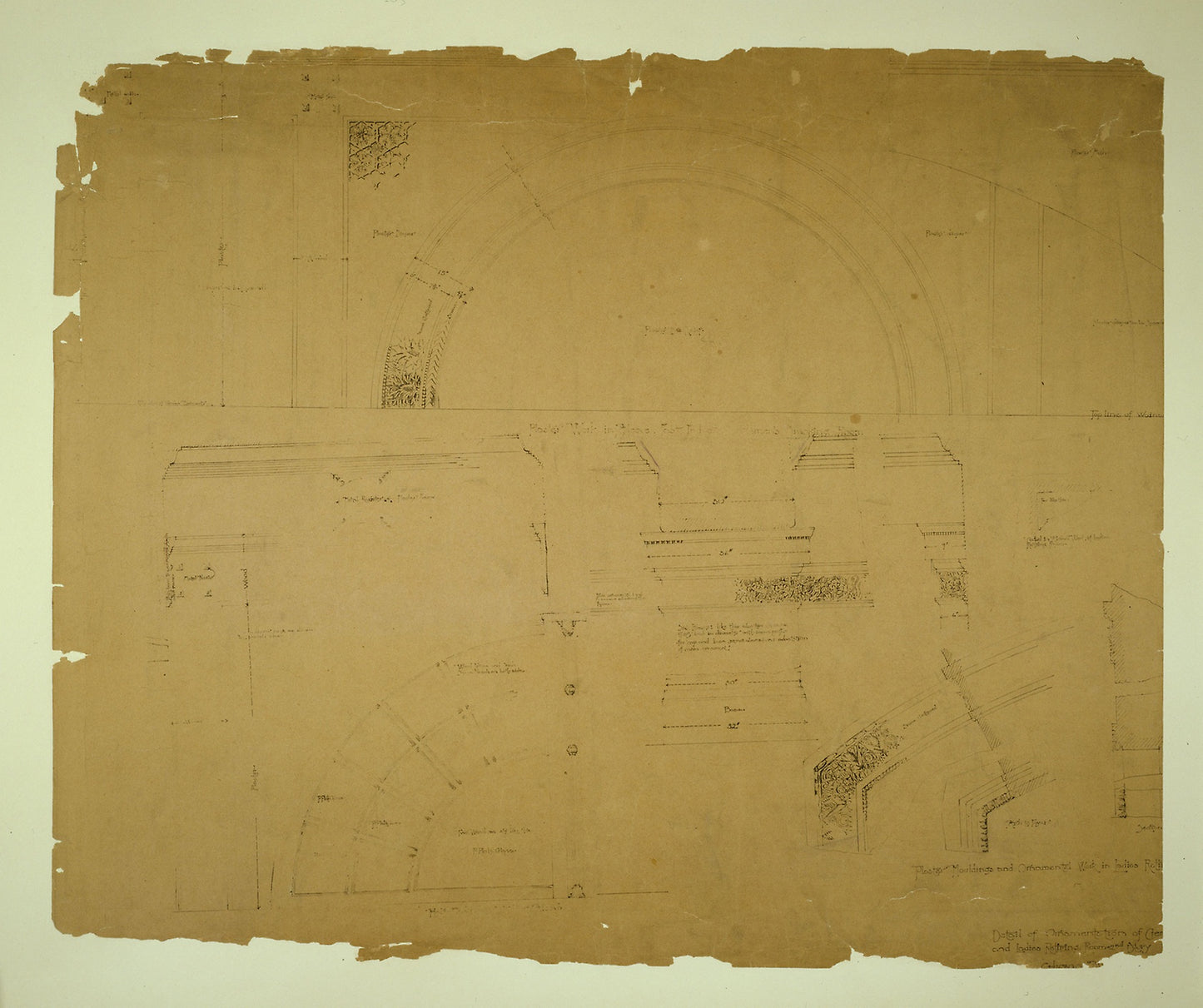 Auditorium Building, Chicago, Illinois, Plaster Details for Retiring Rooms: Adler and Sullivan, Poster Print Wall Art