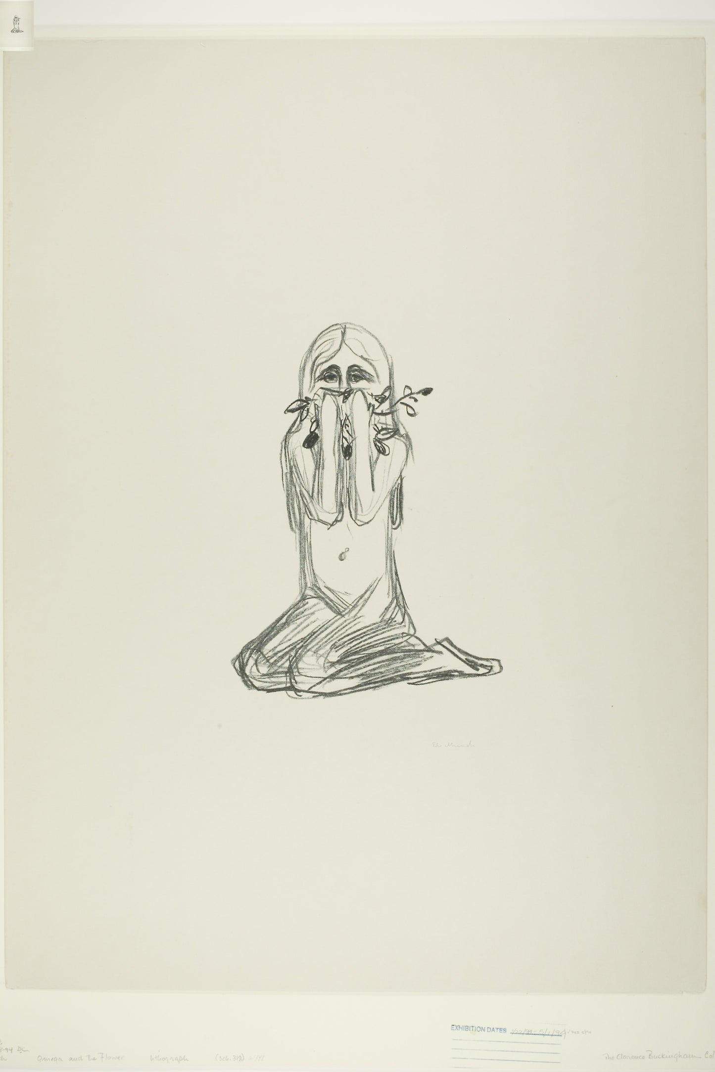 Omega and the Flower -  Edvard Munch,  Poster Print Wall Art